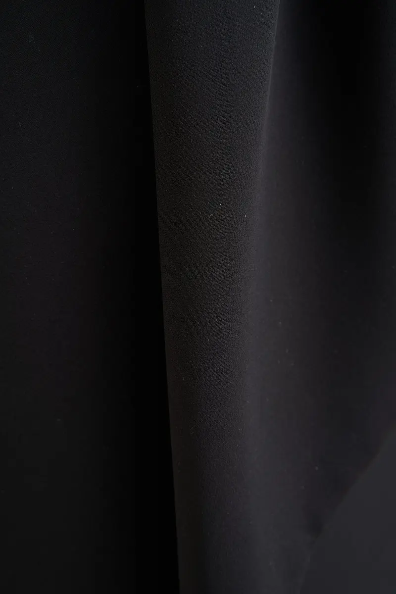 Annika Draped Halter Midi Dress in Luxe Stretch Crepe