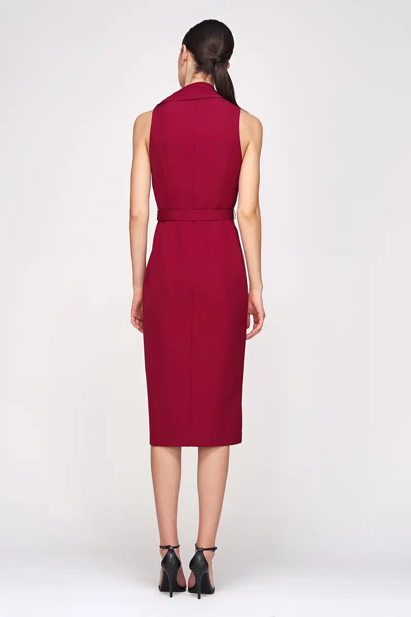 Annika Halter Neck Midi Dress in Stretch Crepe 2