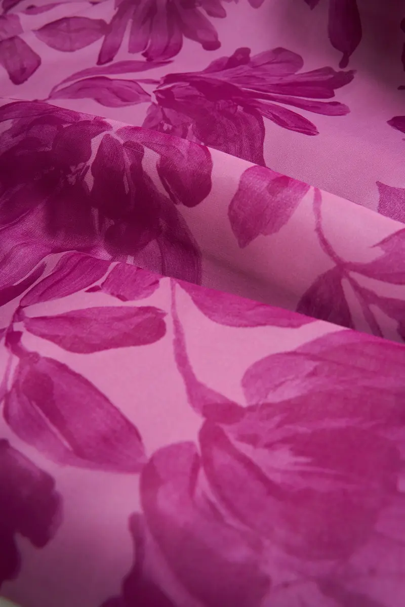 Artistic Hand-Painted Chiffon Tea-Length Dress