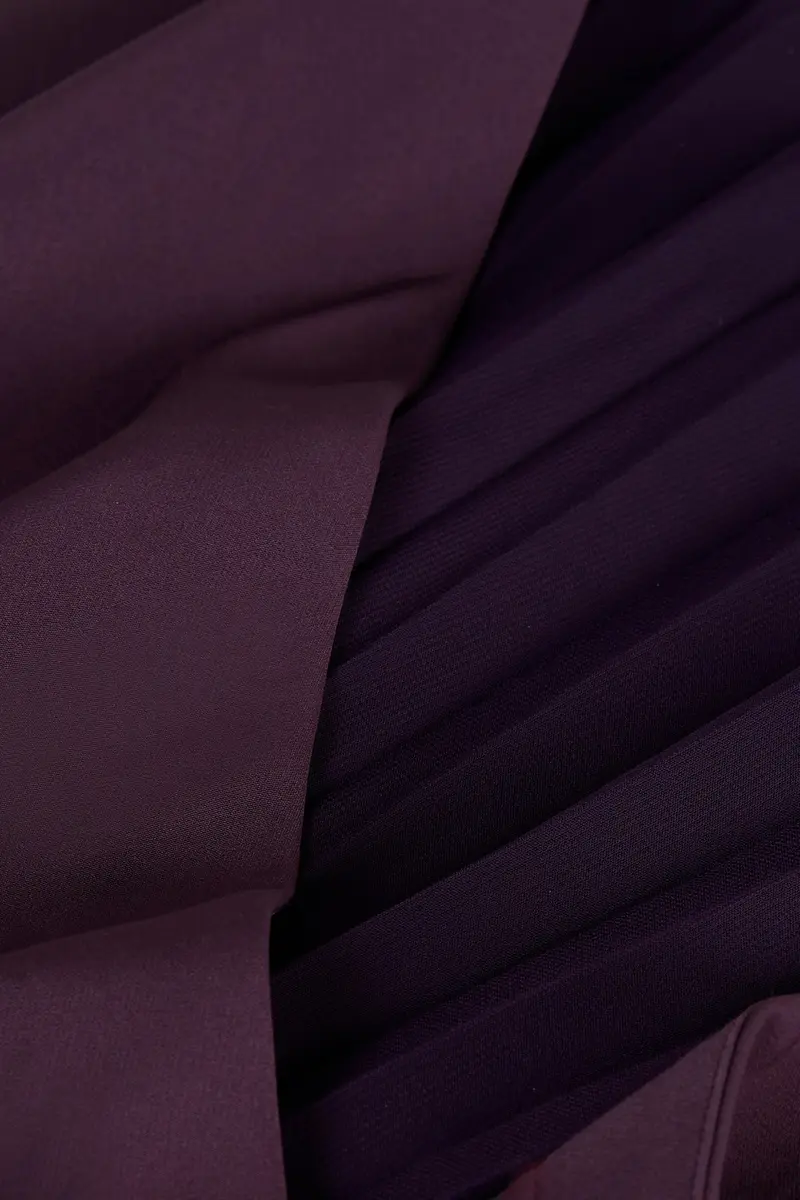 Aster Ruffle-Neck Stretch Crepe Gown