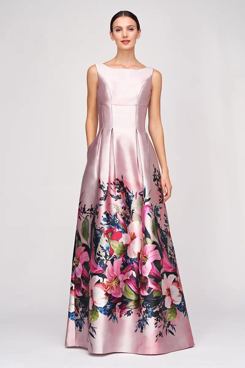 Bellarose Oversized Lily Watercolor Gown
