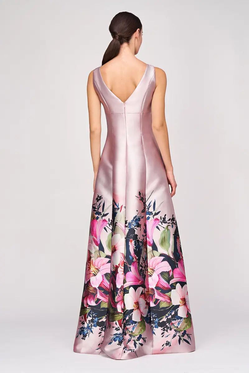 Bellarose Oversized Lily Watercolor Gown