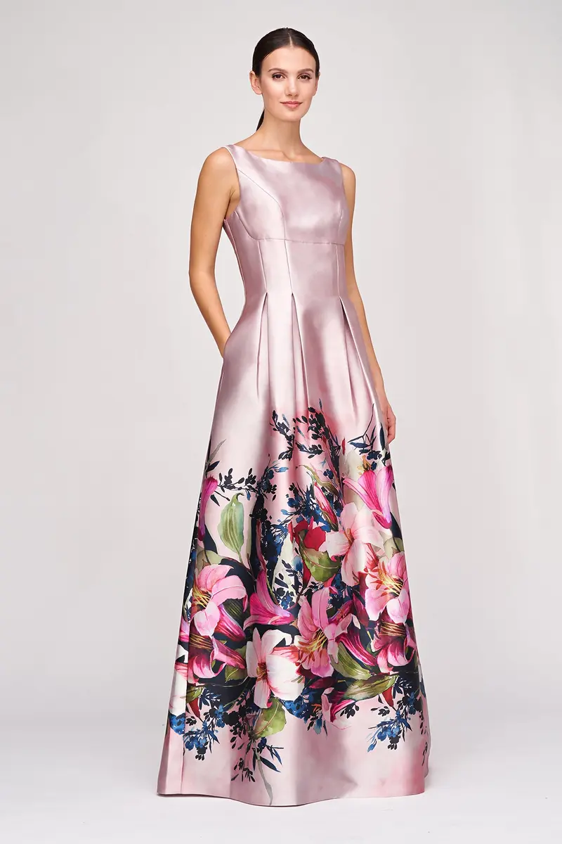 Bellarose Oversized Lily Watercolor Gown