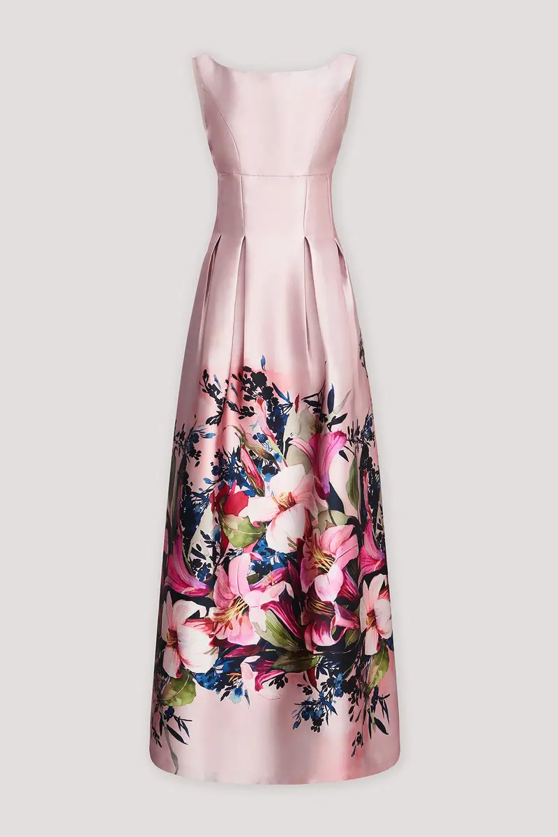 Bellarose Oversized Lily Watercolor Gown