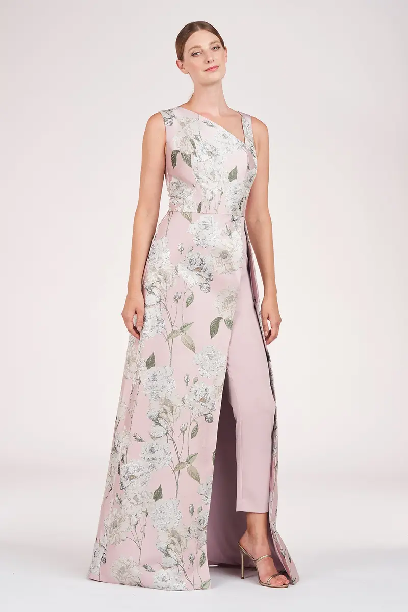 Bennet Metallic Floral Jacquard Jumpsuit