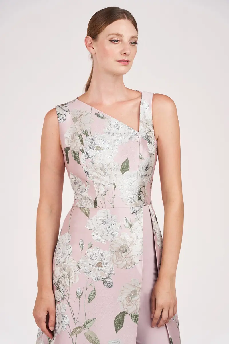Bennet Metallic Floral Jacquard Jumpsuit