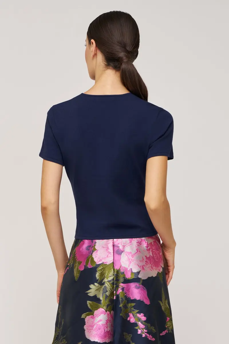 Blanche Floral-Embellished Ribbed Knit Top 2