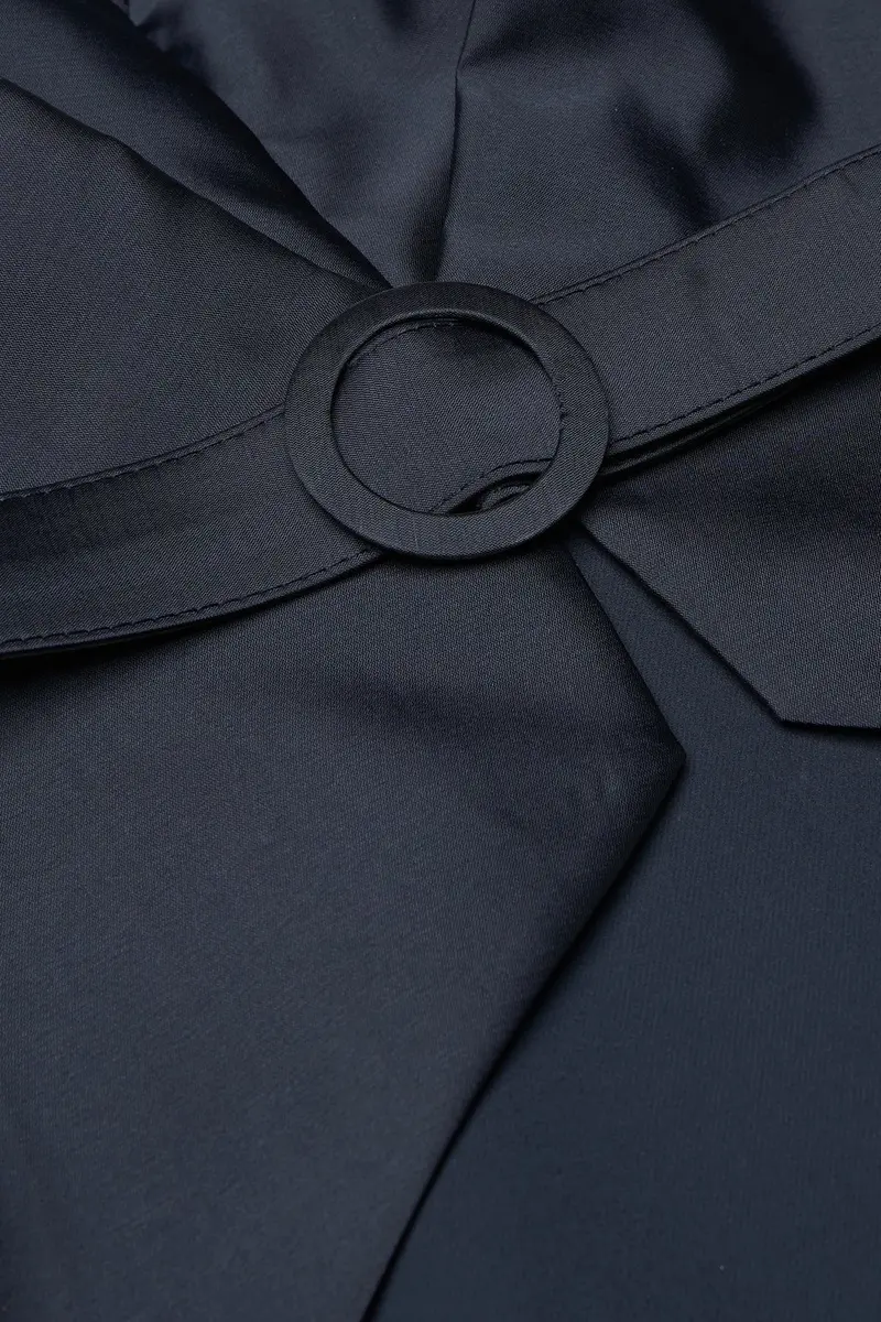 Bronwyn Swan-Neck Peplum Column Gown for Mother of the Bride