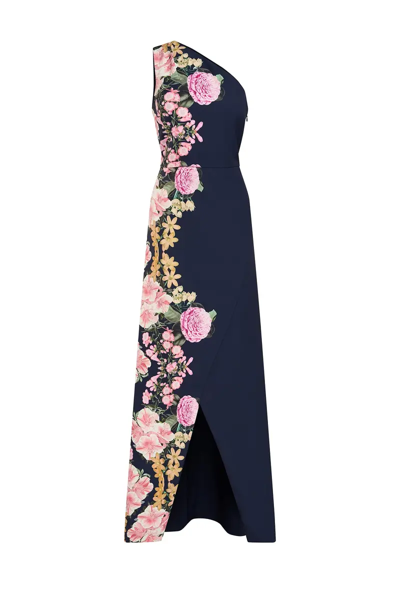 Carissa One-Shoulder English Garden Gown