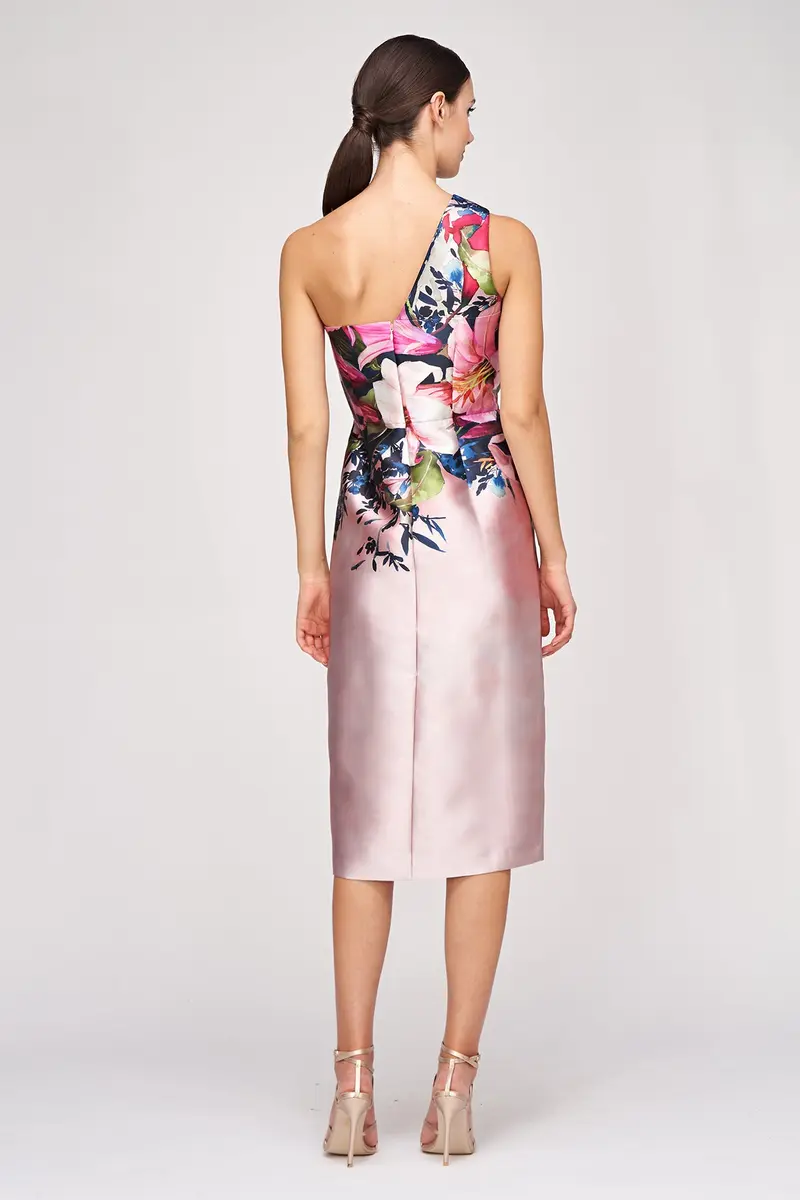 Dariana Watercolor Lily Cocktail Dress