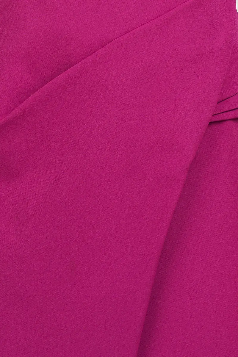 Doreen Draped Jewel-Neck Midi Dress