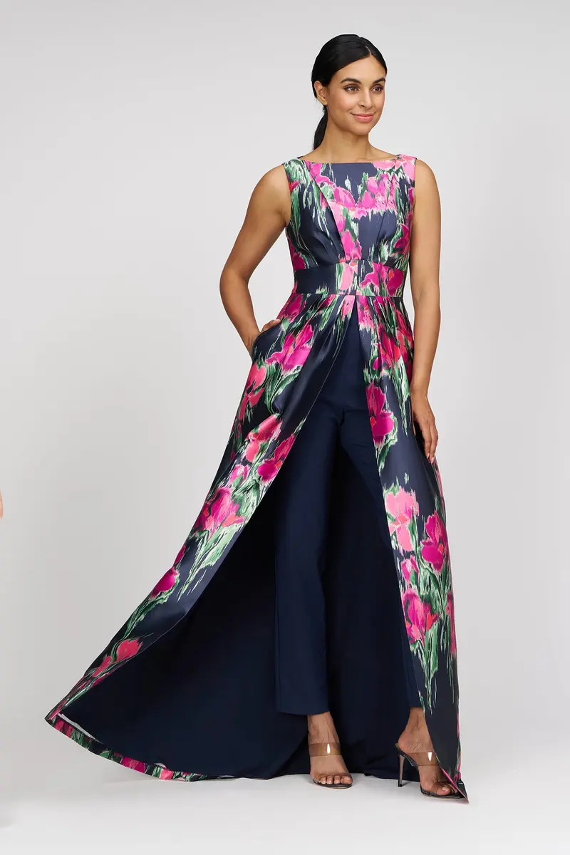 Evelyn Floral Shimmer Jumpsuit