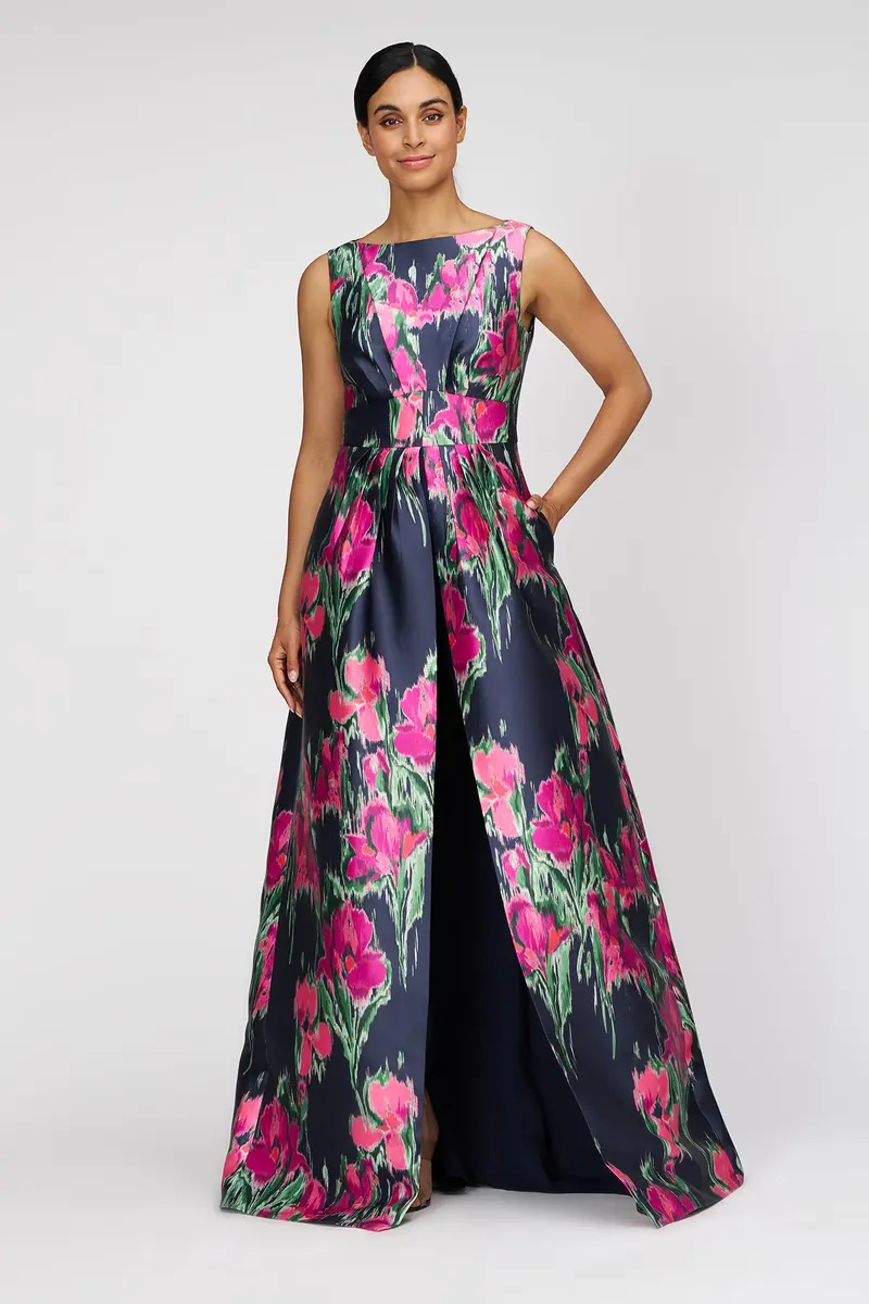 Evelyn Floral Shimmer Jumpsuit