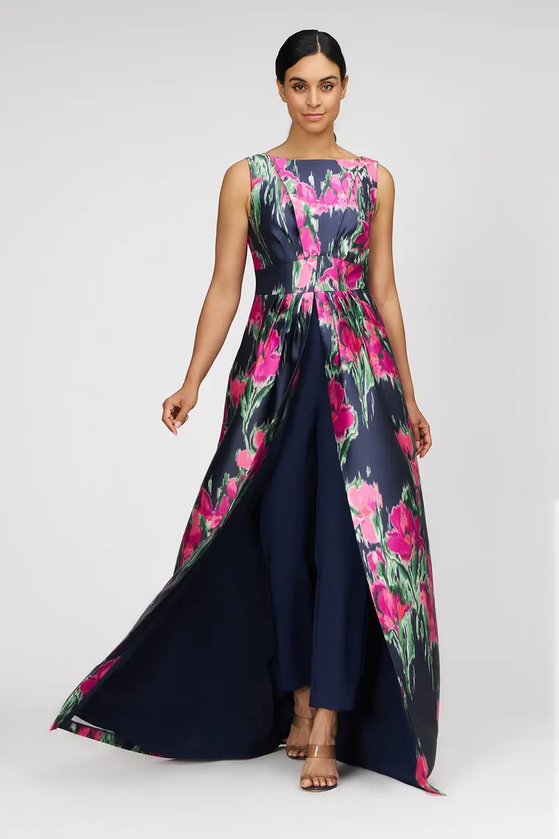 Evelyn Floral Shimmer Jumpsuit