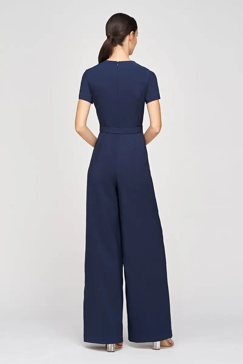 Ezra V-Neck Asymmetric Lapel Jumpsuit