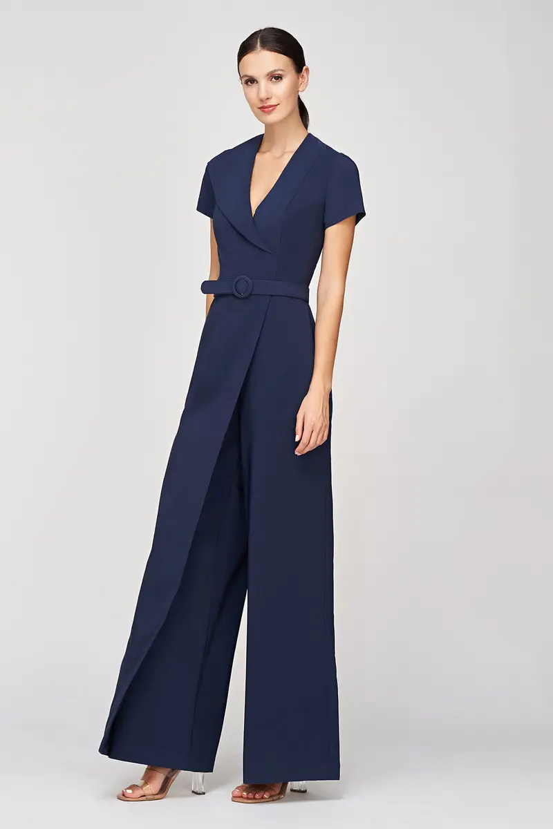 Ezra V-Neck Asymmetric Lapel Jumpsuit