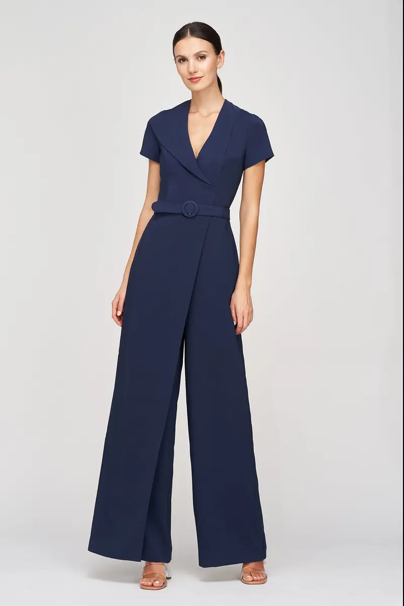 Ezra V-Neck Asymmetric Lapel Jumpsuit