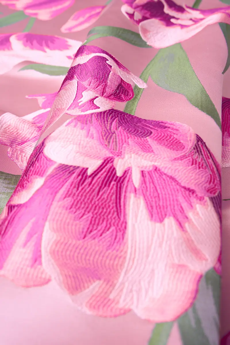 Farryn Tulip-Print Jacquard Cocktail Dress