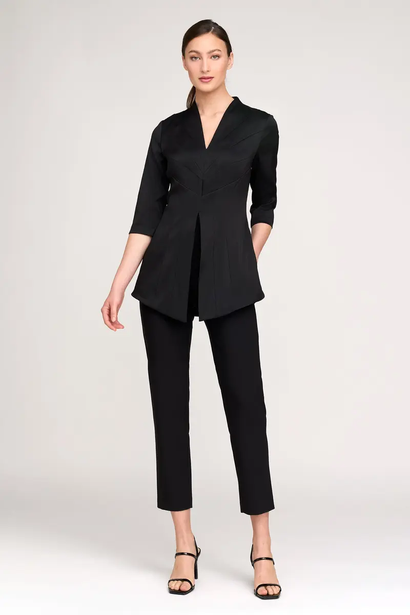 Hannah Modern Walk-Through Jumpsuit in Stretch Mikado