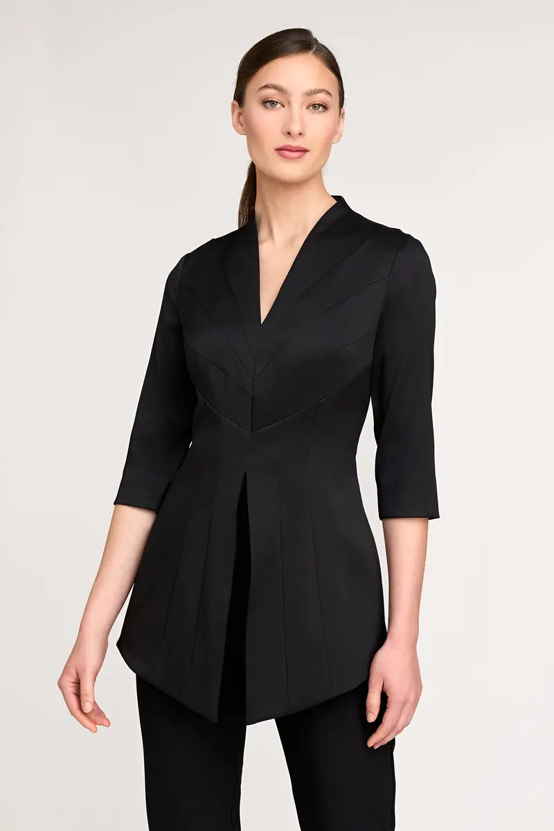 Hannah Modern Walk-Through Jumpsuit in Stretch Mikado
