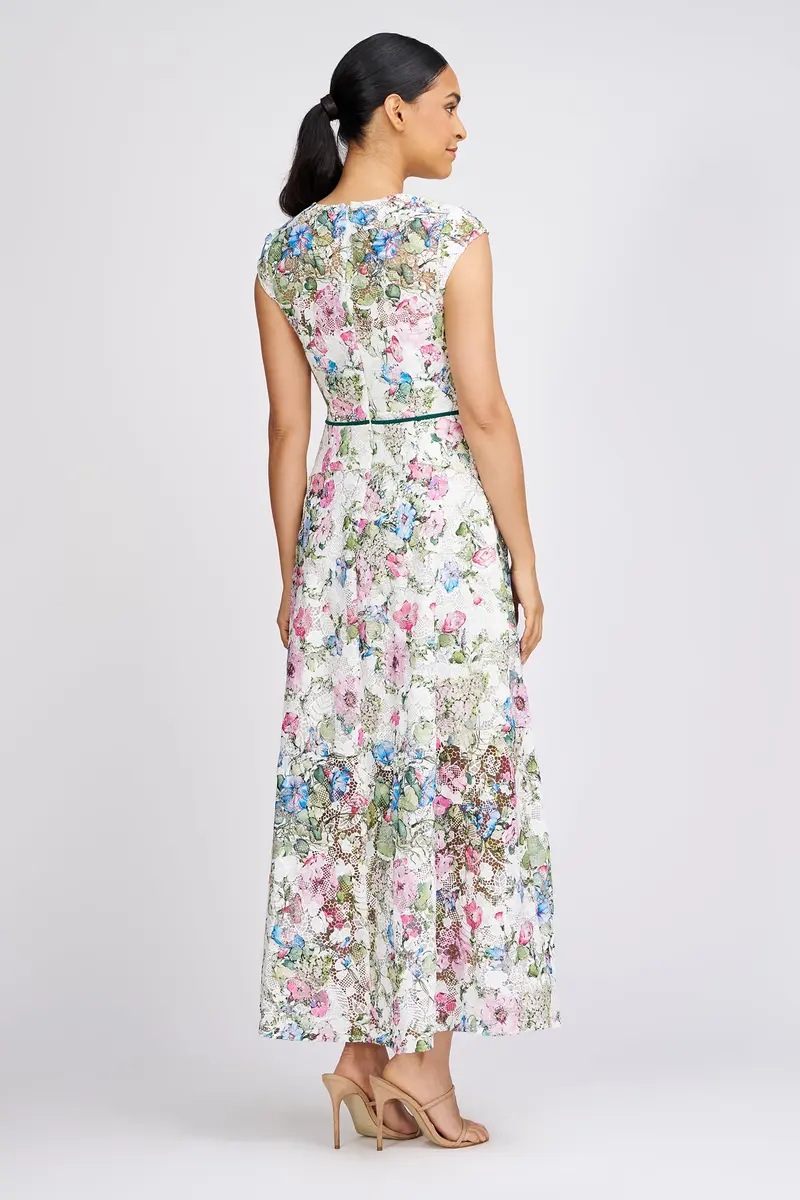 Hydrangea Lace Ankle-Length Maxi Dress 2