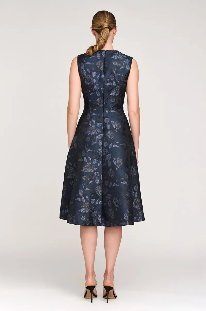 Lottie Asymmetric Jacquard Midi Dress 2