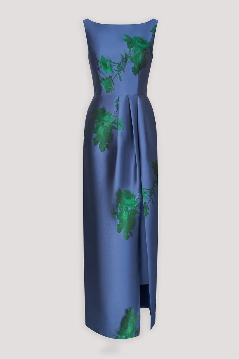Michelle Floral Pleated Walk-Thru Jumpsuit