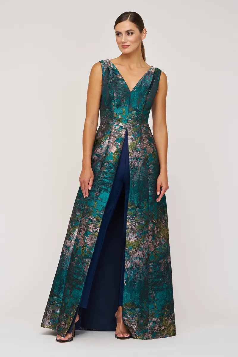 Modern Clark Walk-Through Jumpsuit in Monet Jacquard