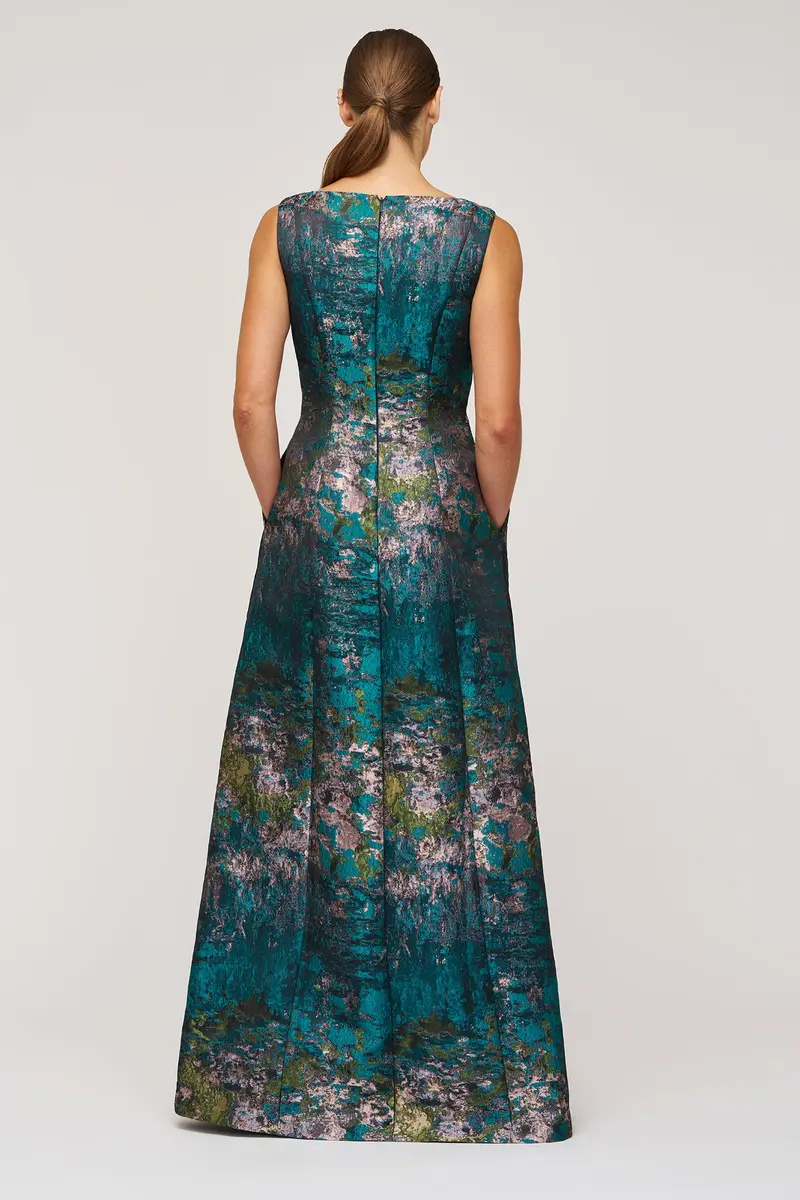 Modern Clark Walk-Through Jumpsuit in Monet Jacquard 2