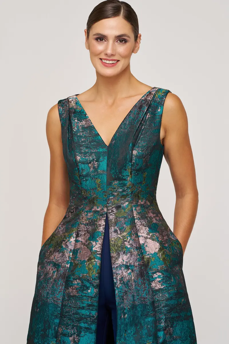 Modern Clark Walk-Through Jumpsuit in Monet Jacquard