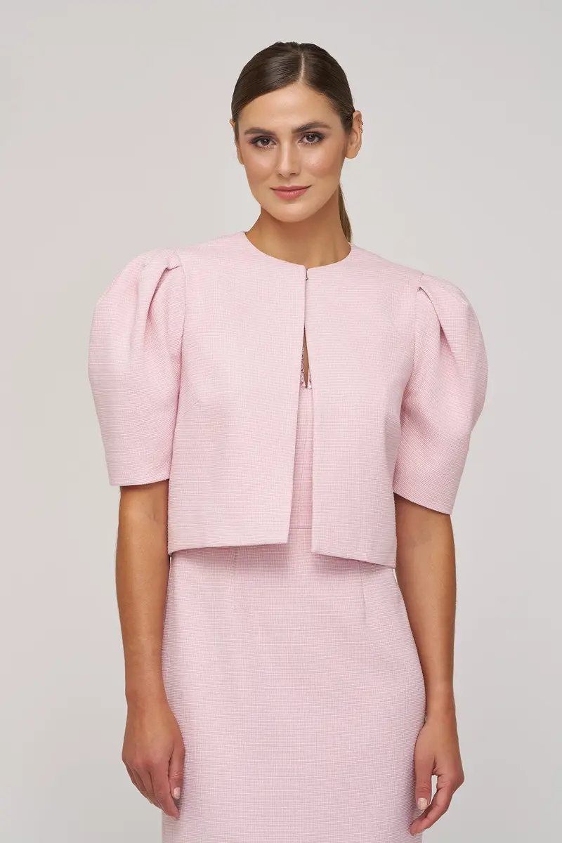 Modern Stretch Bouclé Evening Blazer Jacket