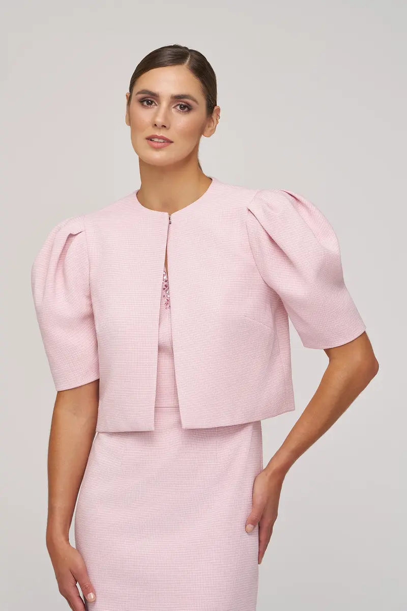 Modern Stretch Bouclé Evening Blazer Jacket