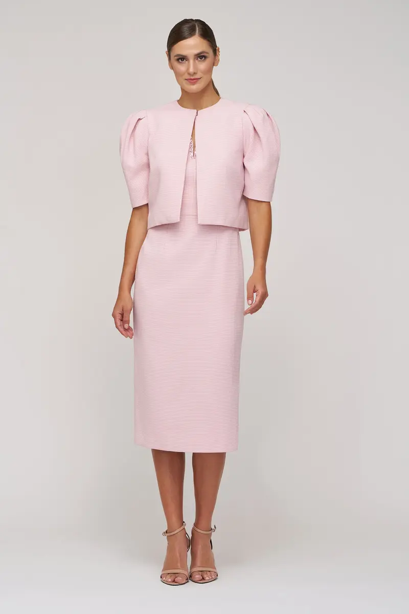 Modern Stretch Bouclé Evening Blazer Jacket