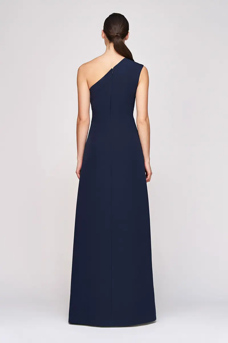 Nadine One-Shoulder Embroidered Crepe Jumpsuit 2