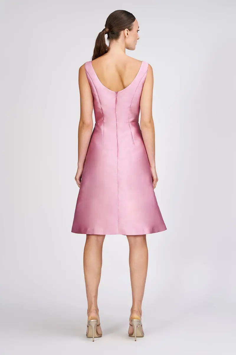 Rebekah Embellished Taffeta Cocktail Dress with 3D Chiffon Florals 2