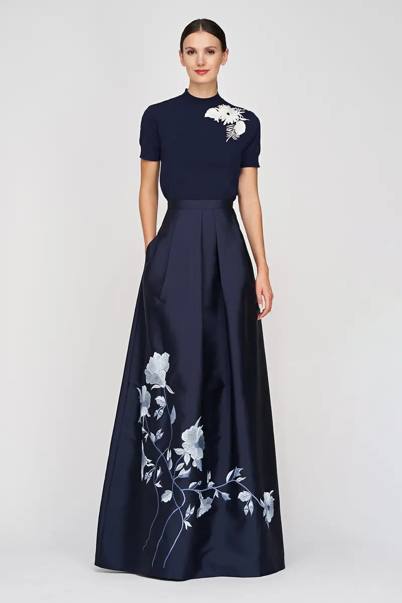 Rosa Mikado Ballgown Skirt with Pleated Waist