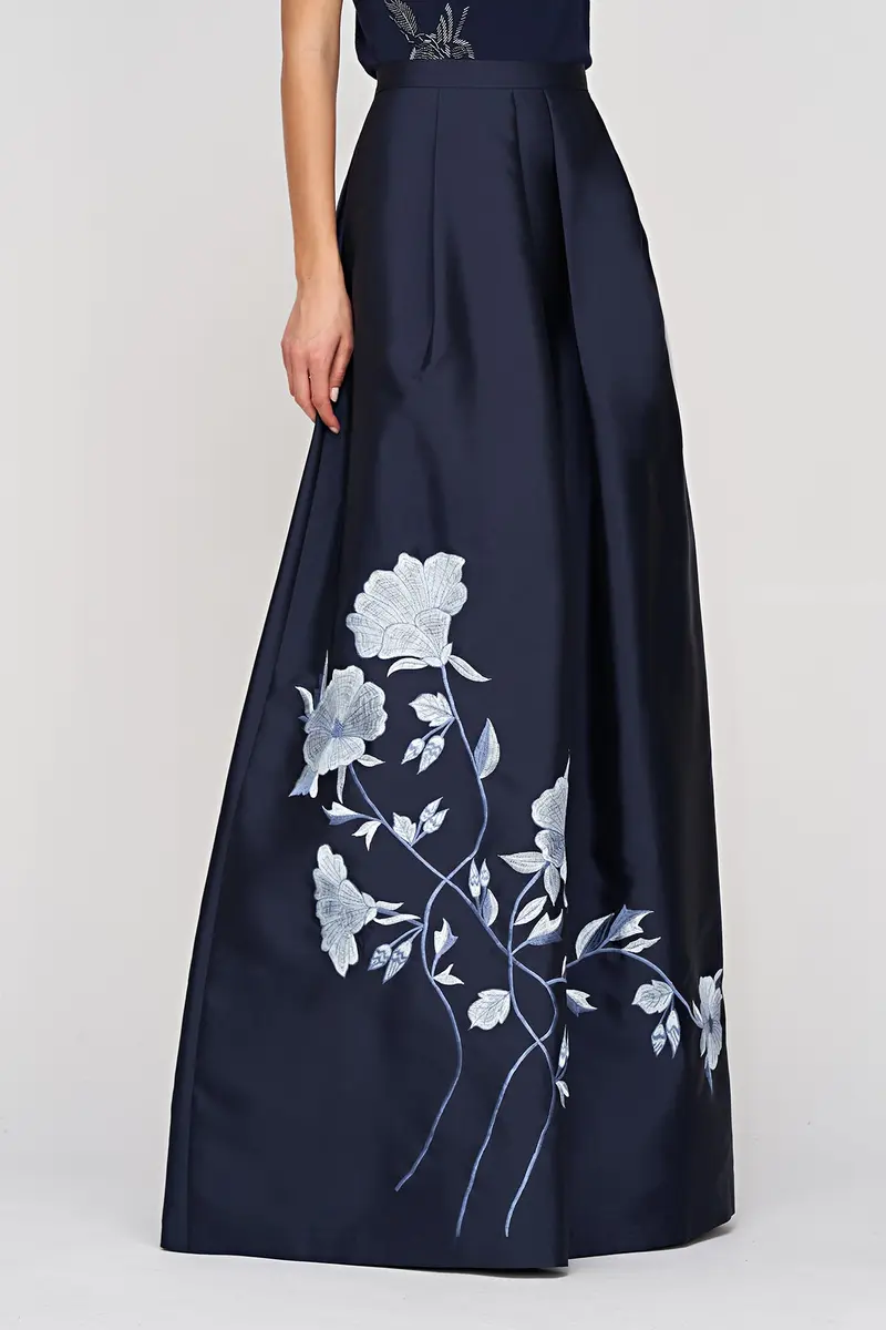 Rosa Mikado Ballgown Skirt with Pleated Waist 2