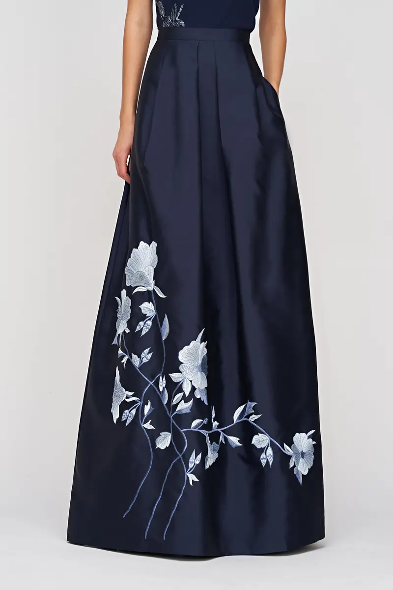 Rosa Mikado Ballgown Skirt with Pleated Waist