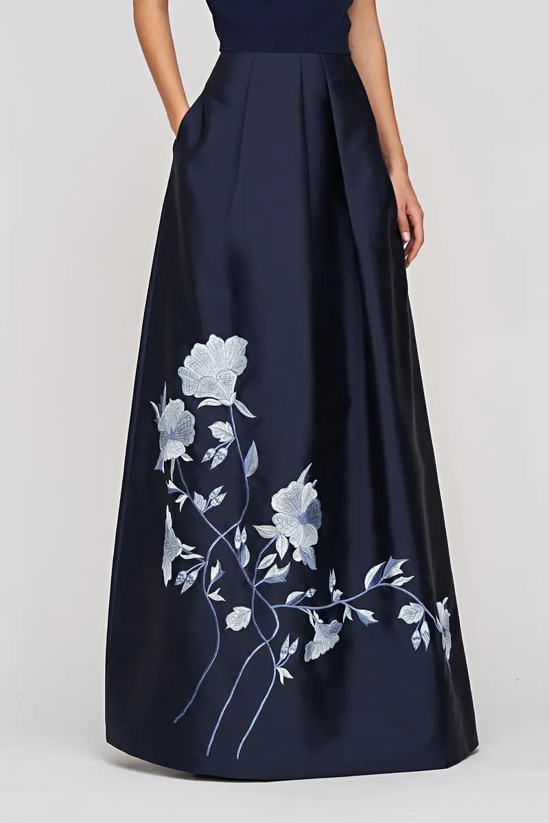 Rosa Mikado Ballgown Skirt with Pleated Waist