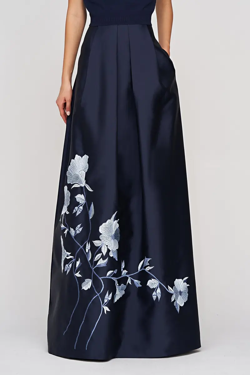 Rosa Mikado Ballgown Skirt with Pleated Waist