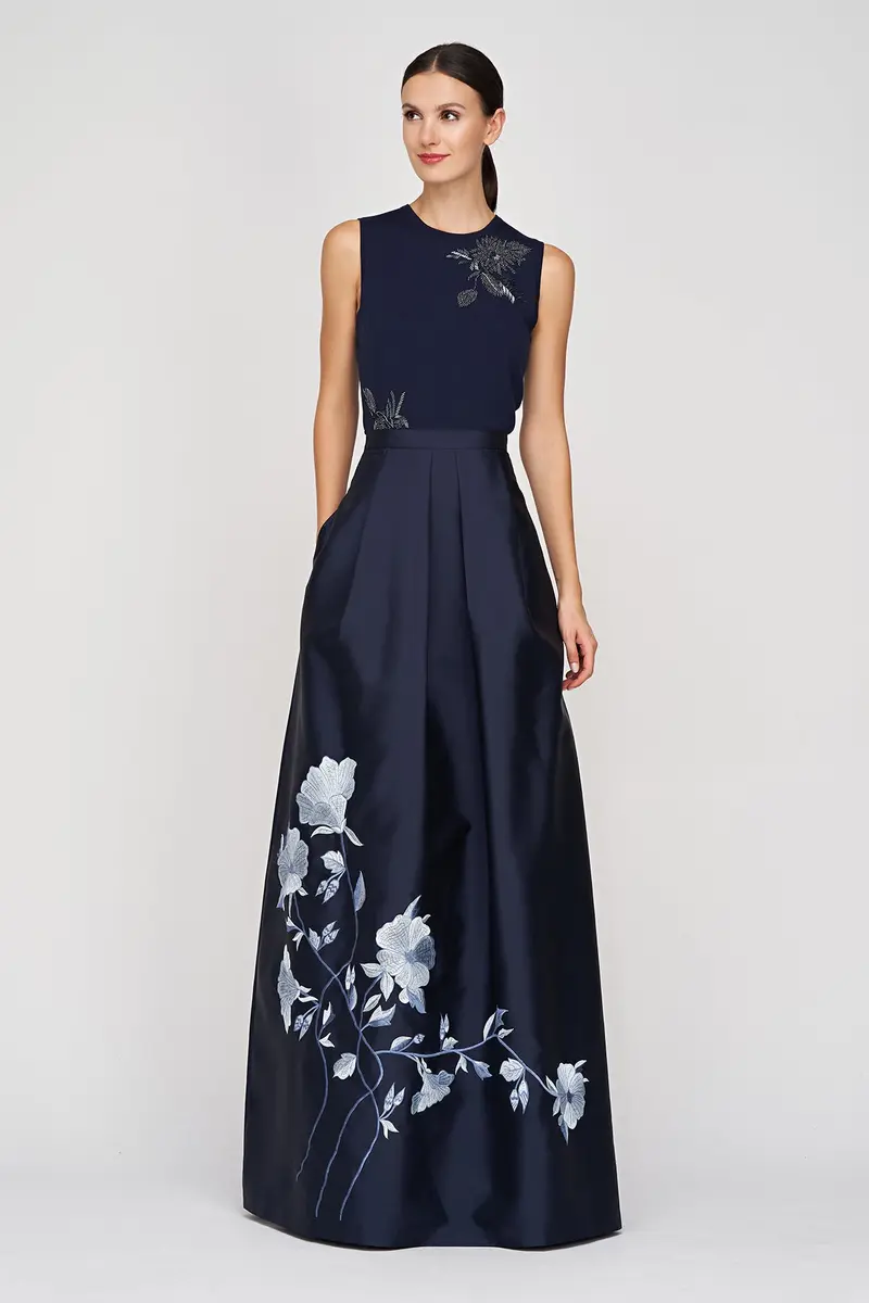 Rosa Mikado Ballgown Skirt with Pleated Waist