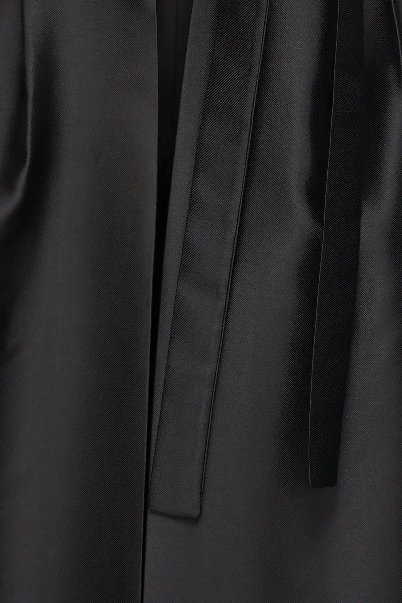 Sharon Black-Tie Walk-Thru Jumpsuit with Mikado Skirt