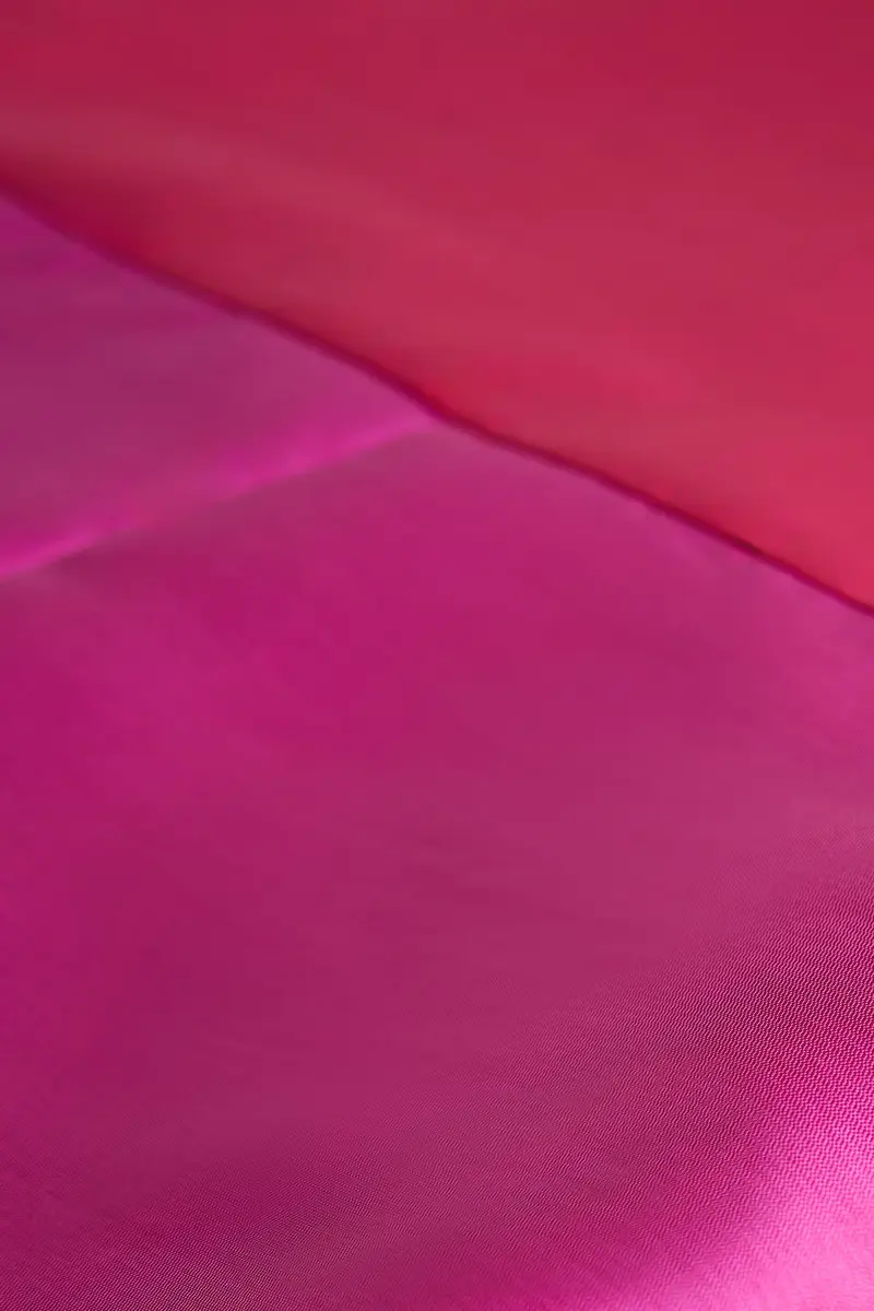Structured Color-Blocked Taffeta Tea-Length Dress