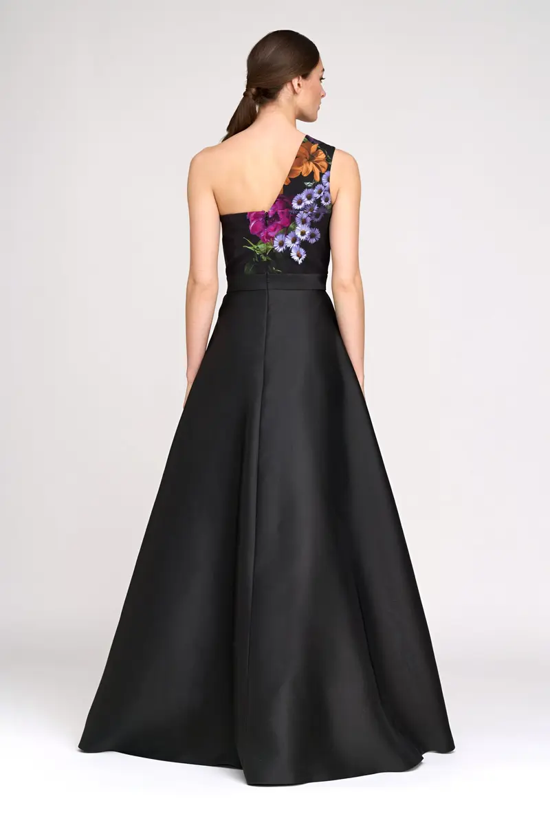 Vera Asymmetrical One-Shoulder Peony Jumpsuit 2