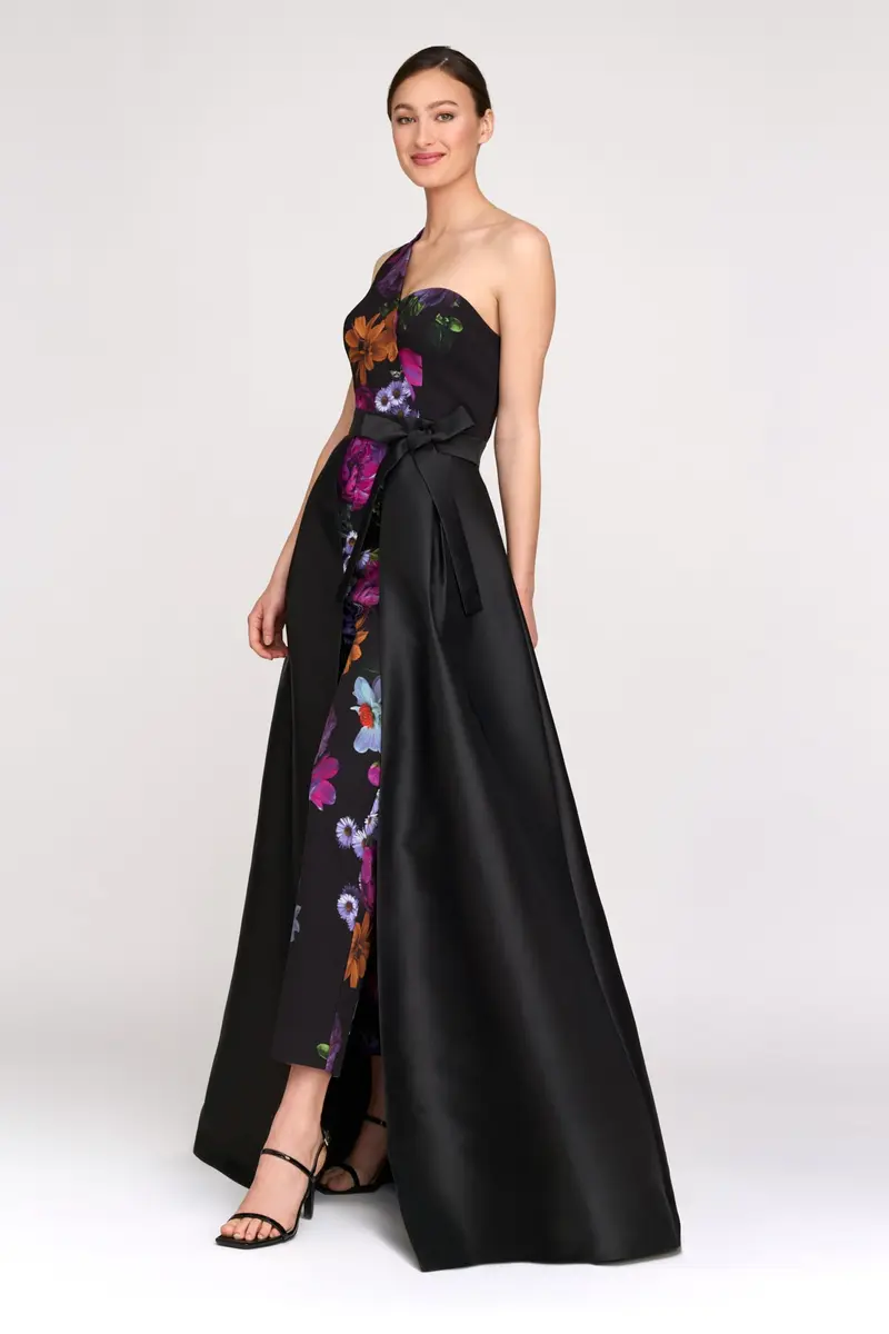 Vera Asymmetrical One-Shoulder Peony Jumpsuit