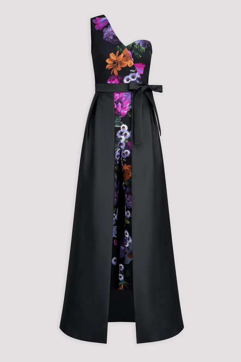 Vera Asymmetrical One-Shoulder Peony Jumpsuit
