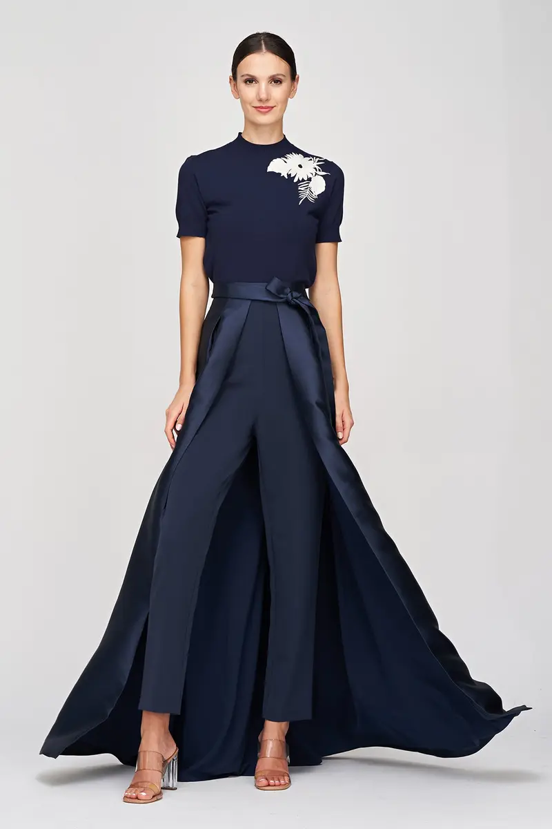 Verona Two-Piece Gown Set: Mikado Skirt & Stretch Crepe Pants